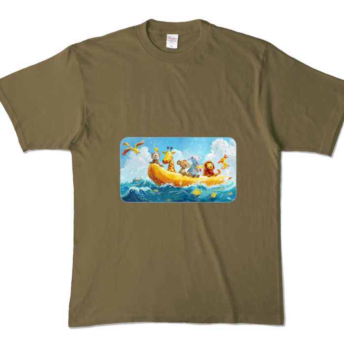 カラーTシャツ - XL - オリーブ (濃色)
