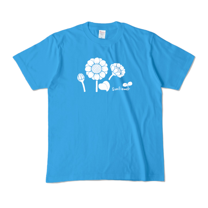 ひまわりカラーTシャツ - M - ターコイズ (濃色)