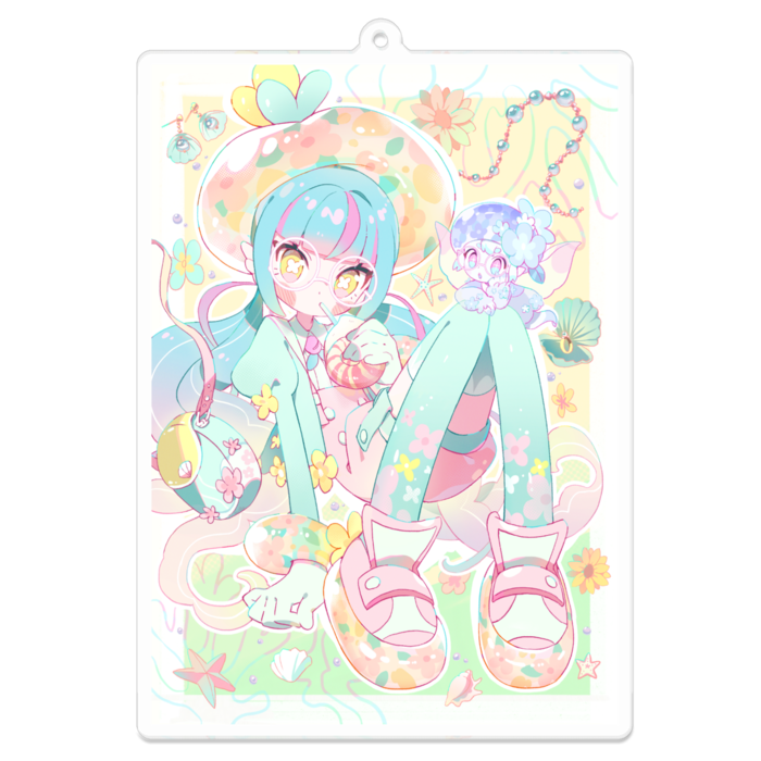 アクリルキーホルダー - 100 x 100 (mm)