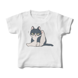 はちわれねこ 毛づくろい 白tシャツ キッズ 寂しんぐ Samithing Booth