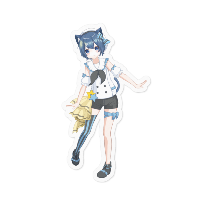 【立ち】Party☆timeステッカー - 100 x 100 (mm)