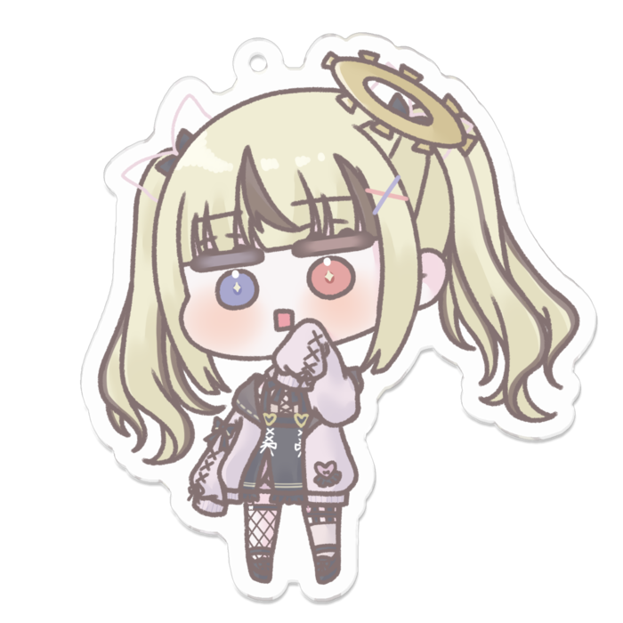 【70×70】はて？【アクリルキーホルダー】