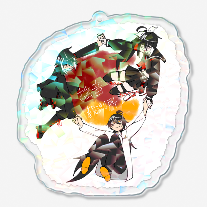 ホログラムアクリルキーホルダー - 70 × 70mm