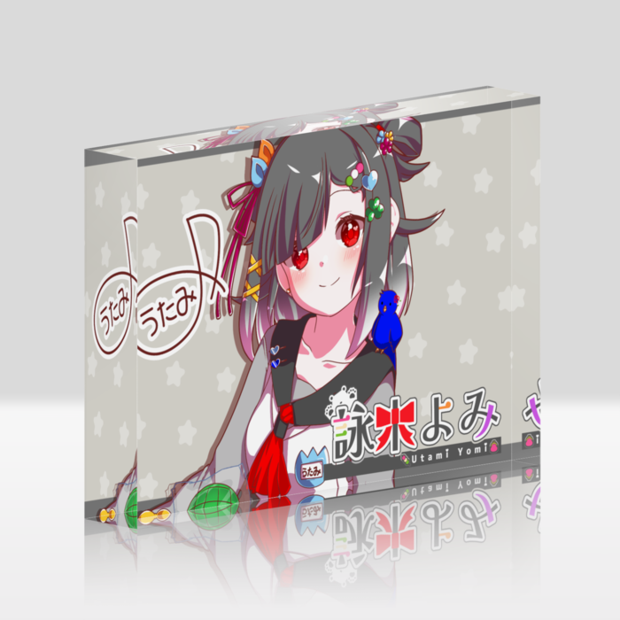 【黒髪・赤眼】アクリルブロック - 148x100mm