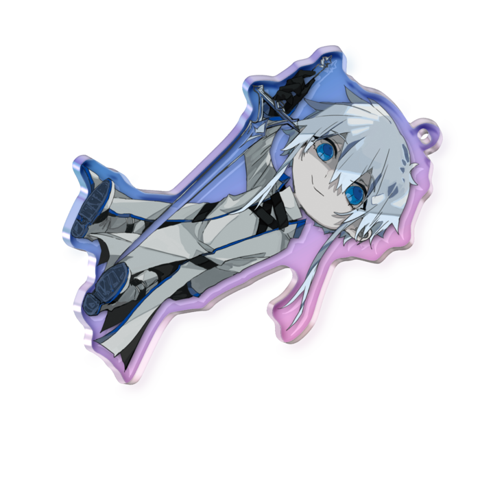 オーロラアクリルキーホルダー - 70 × 70mm