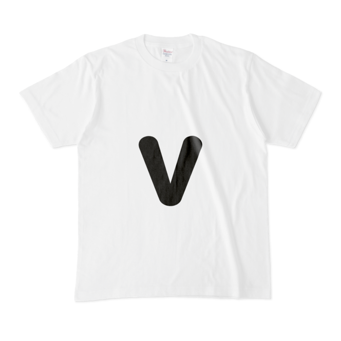 「v」（小文字）Tシャツ - M - 白