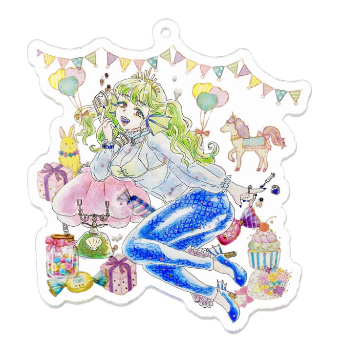 アクリルキーホルダー - 70 x 70 (mm)