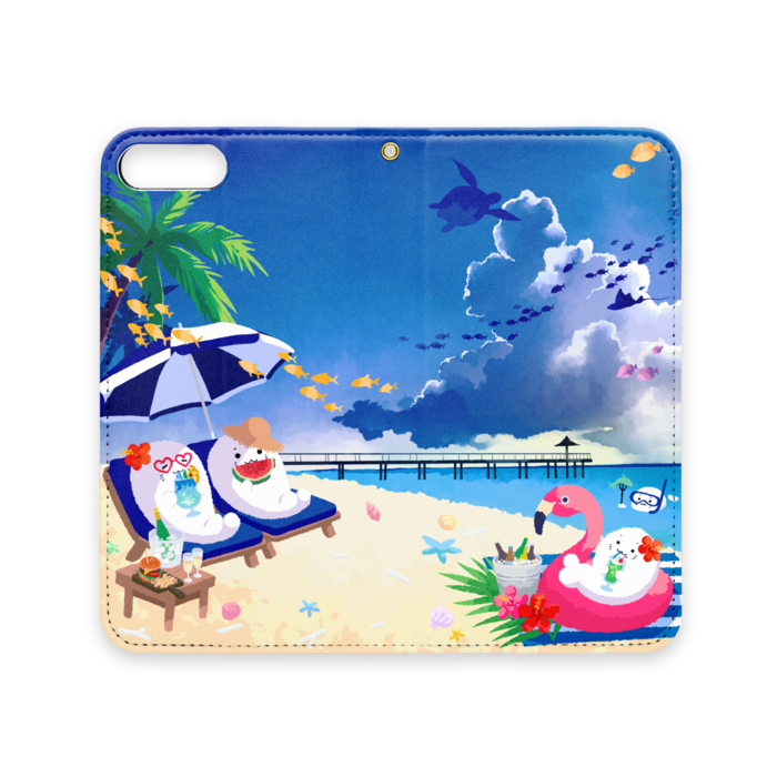 手帳型iPhoneケース(ベルトなし) - iPhone 8 Plus / 7 Plus - ストラップ穴 あり