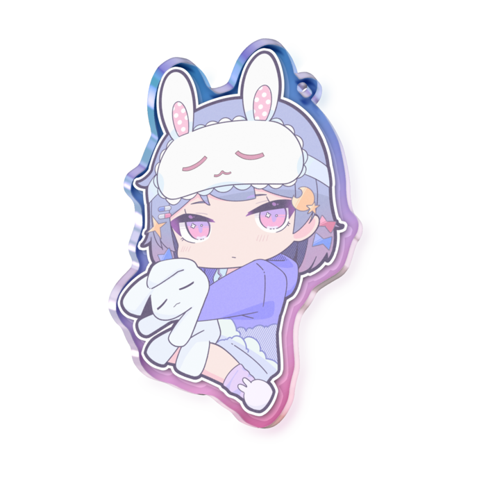 オーロラアクリルキーホルダー - 70 × 70mm