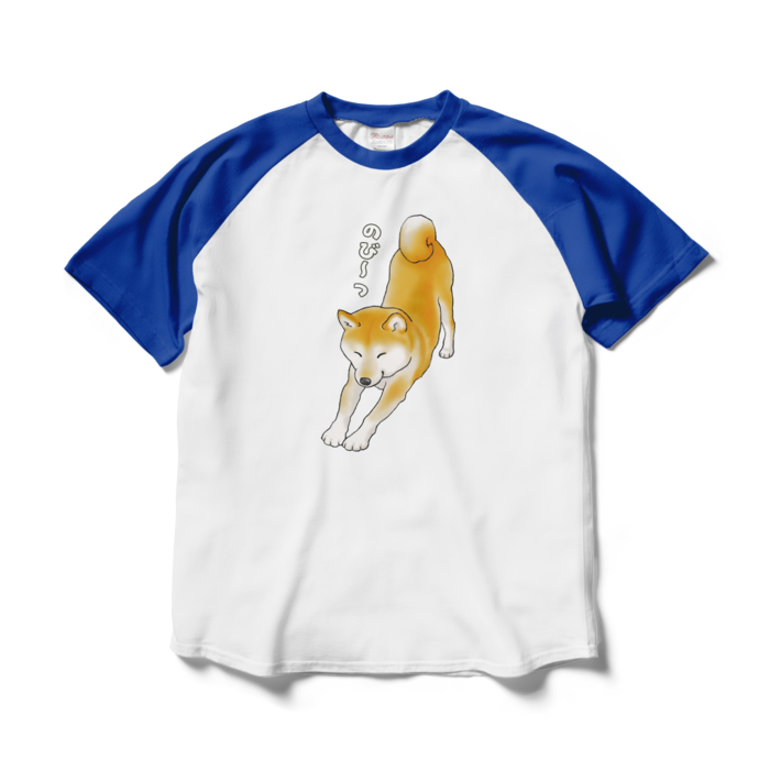 ラグランTシャツ - L - ホワイト×ロイヤルブルー / Size L, White & Royal Blue