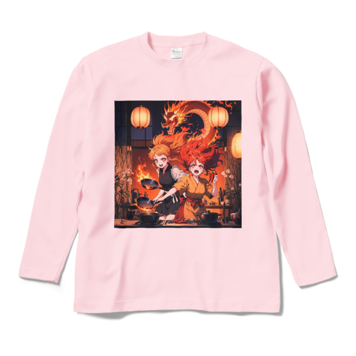 ロングスリーブTシャツ - M - ライトピンク