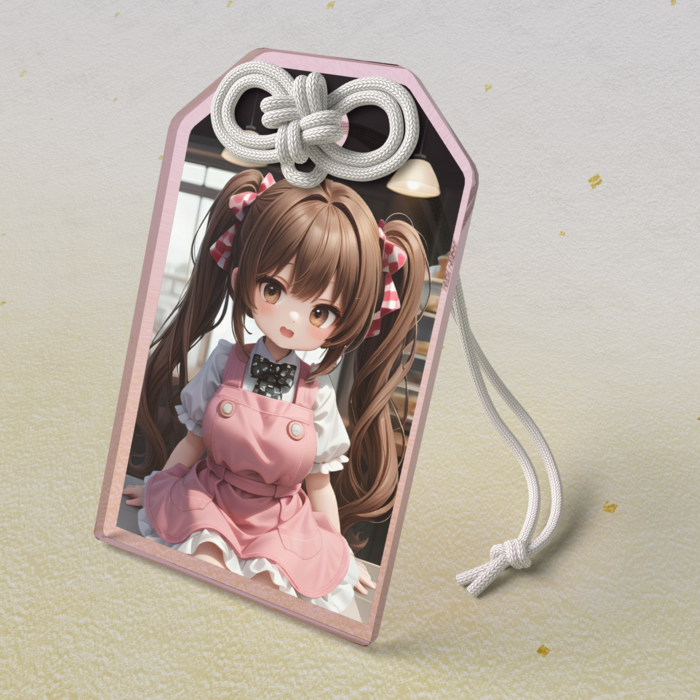 アクリルお守り - 50 × 80mm　　ピンク