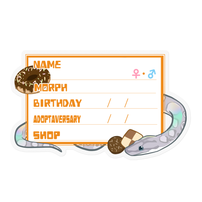 【🐍お名前ステッカー】コロニジ(アザン) ‐お菓子(英語)