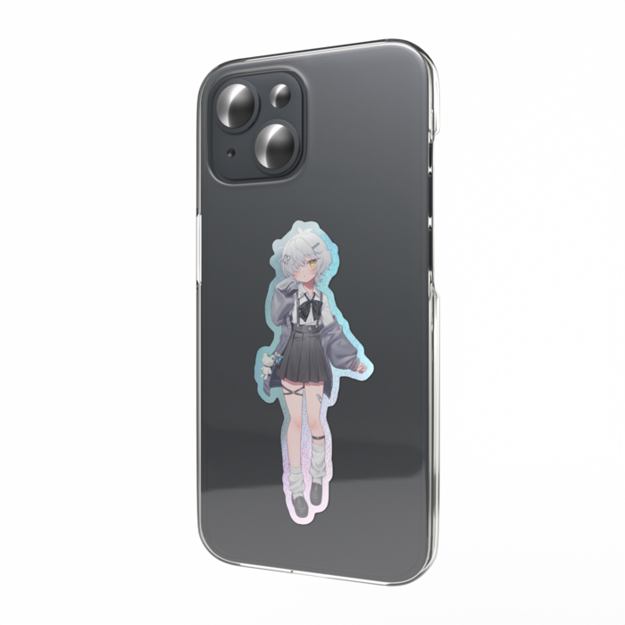 等身ぽこオーロラスマホステッカー