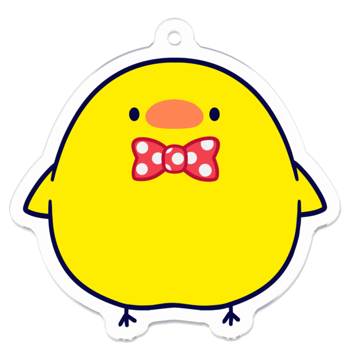 古鳥ぴよVアクキー - 50 x 50 (mm)