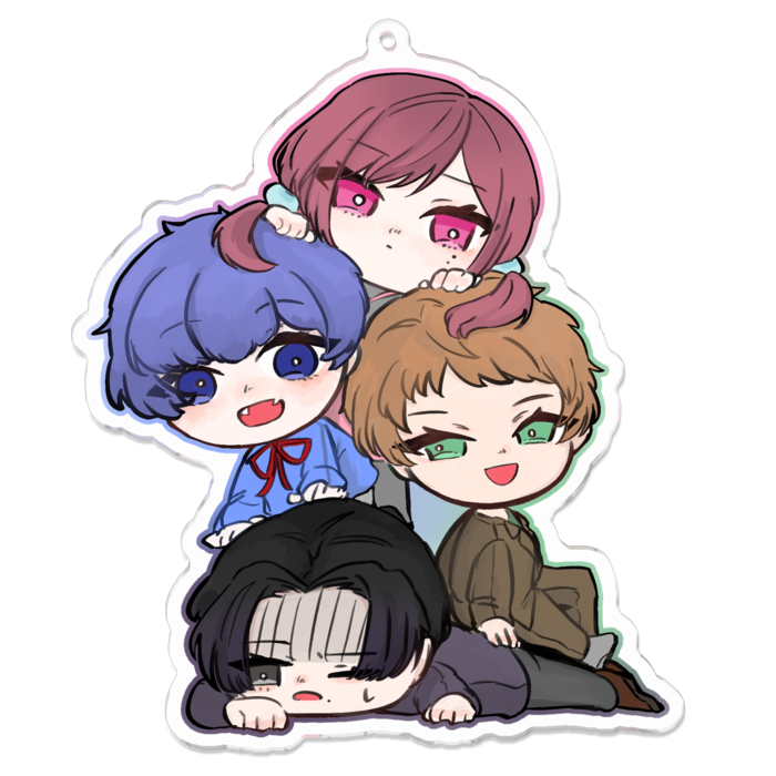 アクリルキーホルダー（コーティング） - 100 x 100 (mm)