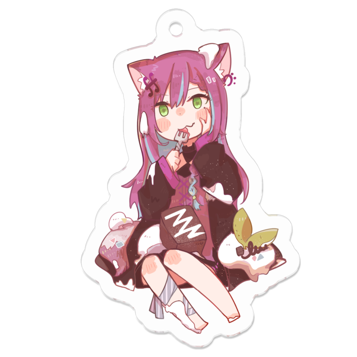 アクリルキーホルダー（コーティング） - 50 x 50 (mm)