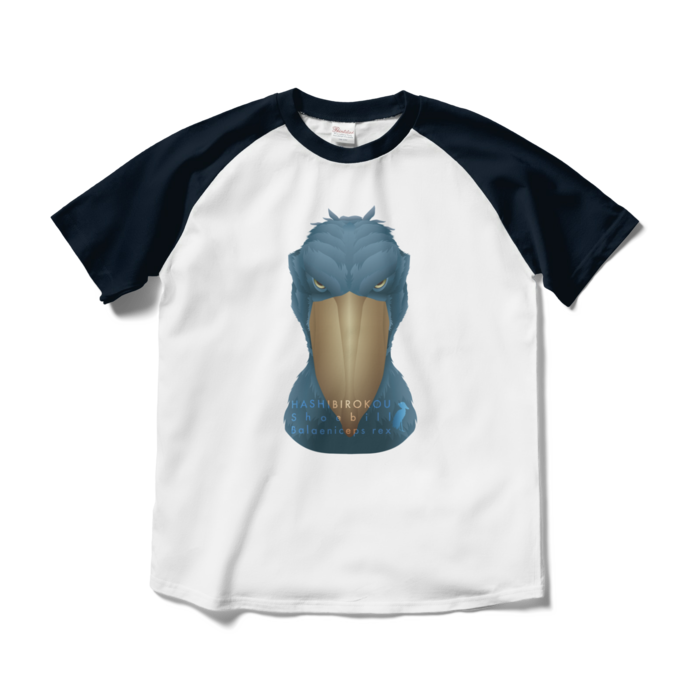 ラグランTシャツ - M - ホワイト×ネイビー