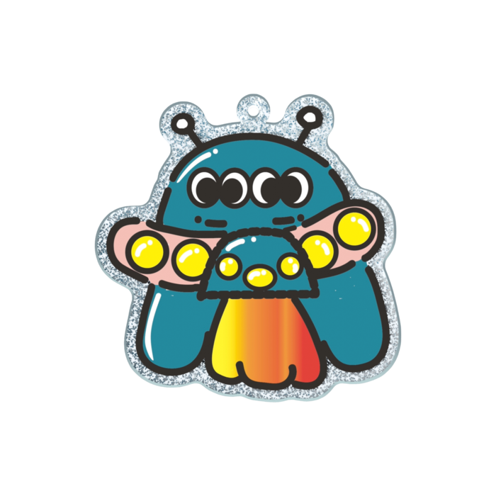 ラメアクリルキーホルダー - 70 × 70mm