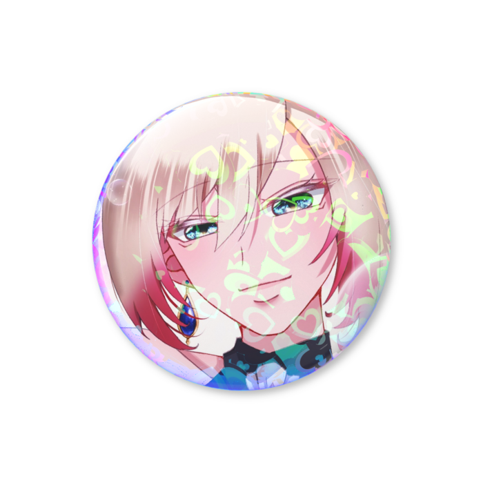 ホログラム缶バッジハート - 56mm