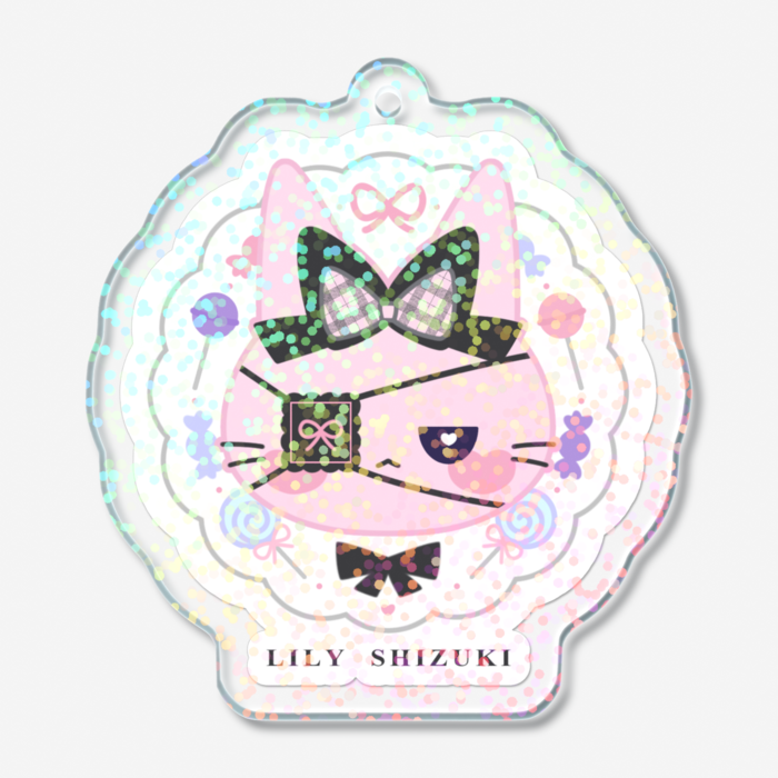 ホログラムアクリルキーホルダー - 50 × 50mm