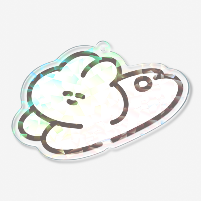 ホログラムアクリルキーホルダー - 70 × 70mm