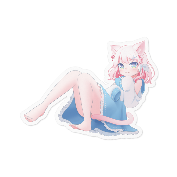 ねそべりステッカー - 100mm