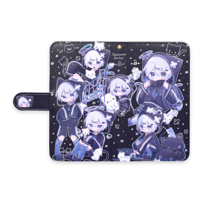 手帳型Androidケース - L - ストラップ穴 あり