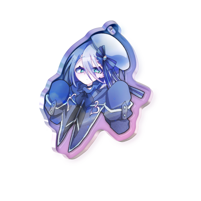 オーロラアクリルキーホルダー - 50 × 50mm
