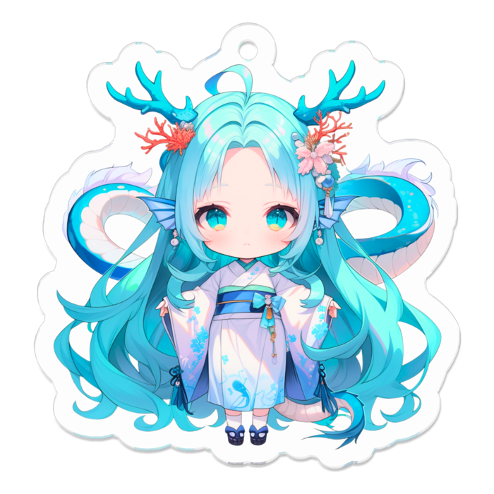 海音　No.1　アクリルキーホルダー - 50 x 50 (mm)