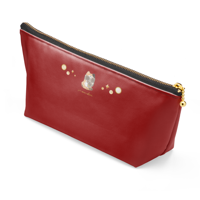 ポーチ - 長さ21.5cm / 高さ10cm - ブラック