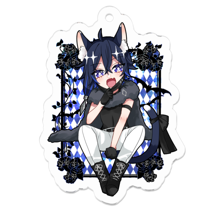 アクリルキーホルダー（コーティング） - 50 x 50 (mm)