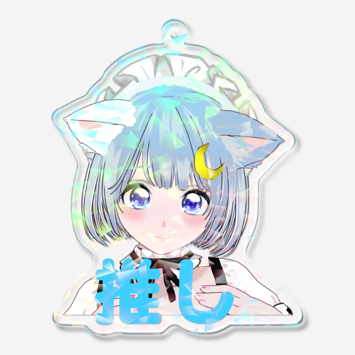 ホログラムアクリルキーホルダー - 70 × 70mm