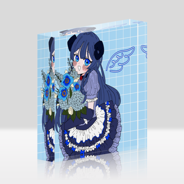 アクリルブロック - 100x100mm(ホワイト)
