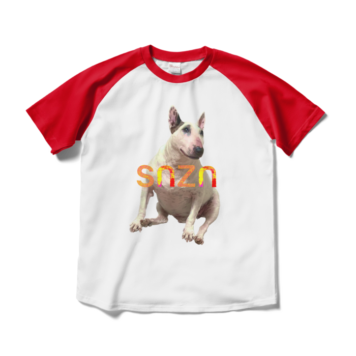 ラグランTシャツ - M - ホワイト×レッド