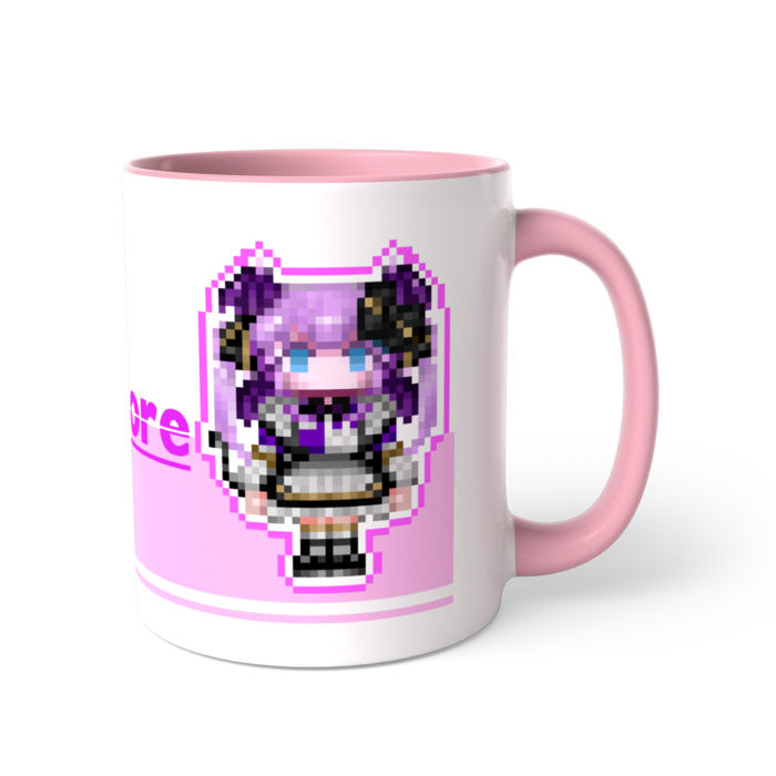 ツートンカラーマグカップ（ミニキャラドット絵） - 直径 8.2cm / 高さ 9.5cm(1)