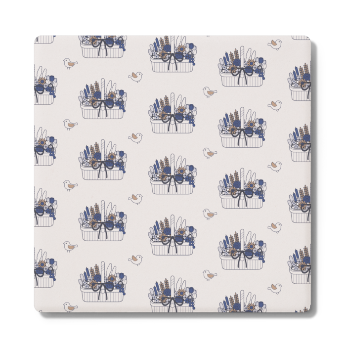 コースターB　角形　白色（ホワイト）