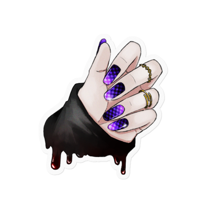 紫（チェック）- 160 x 160 (mm)