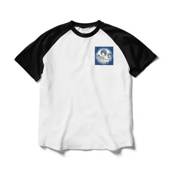 ラグランTシャツ - L - ホワイト×ブラック