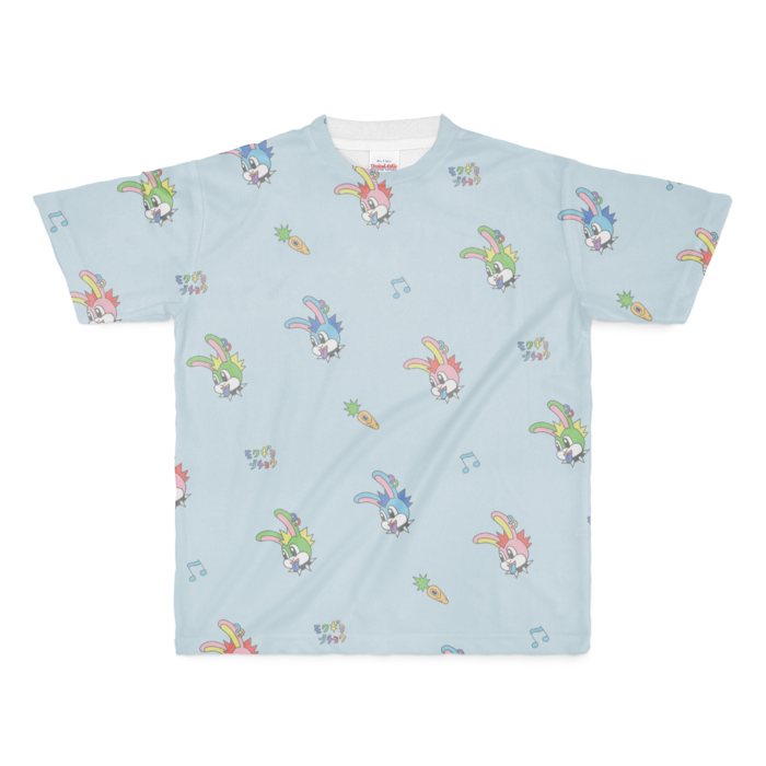 フルグラフィックTシャツブルー - M - 両面印刷