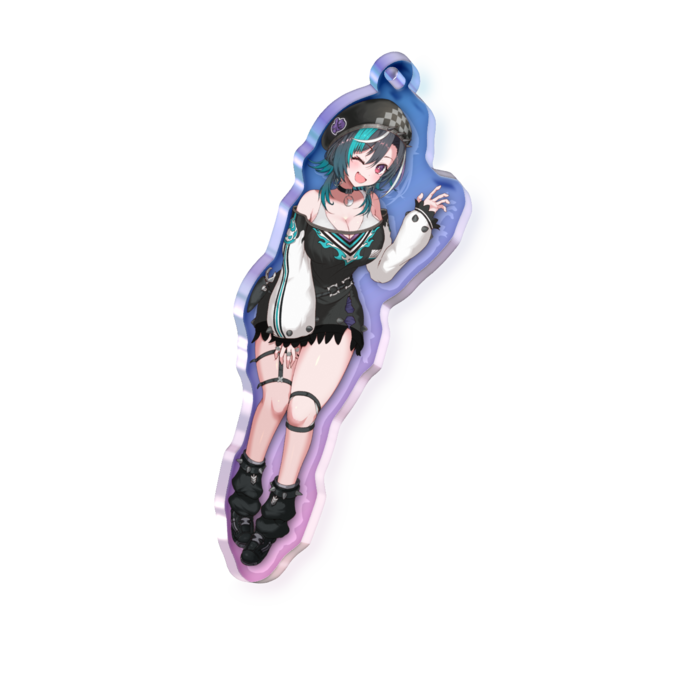 オーロラアクリルキーホルダー - 70 × 70mm