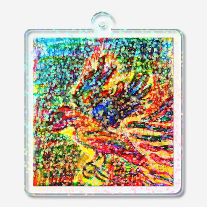ホログラムアクリルキーホルダー - 50 × 50mm(2)