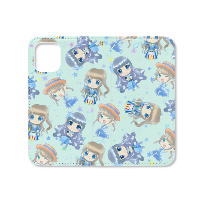 手帳型iPhoneケース（ベルトなし） - iPhone12 mini - ストラップ穴 あり