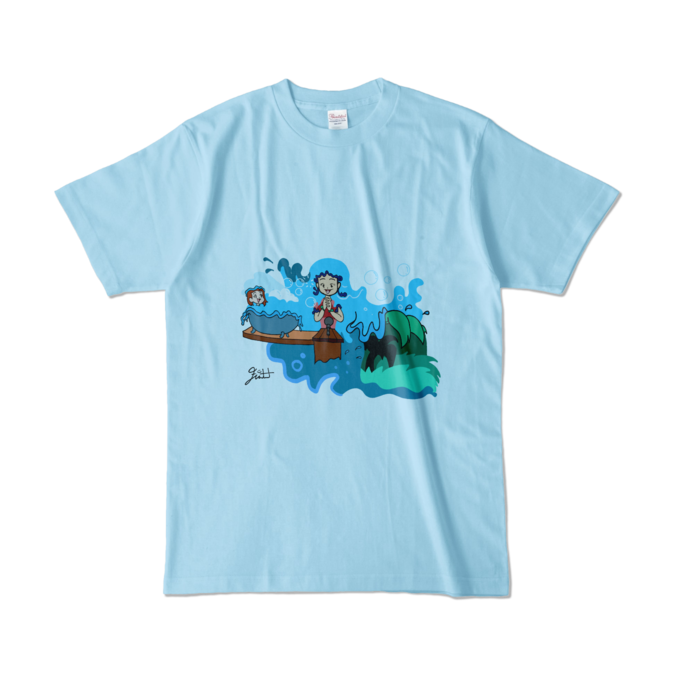 カラーTシャツ - L - ライトブルー (淡色)