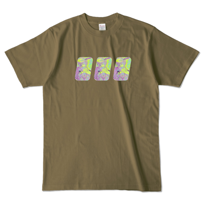 カラーTシャツ - L - オリーブ (濃色)
