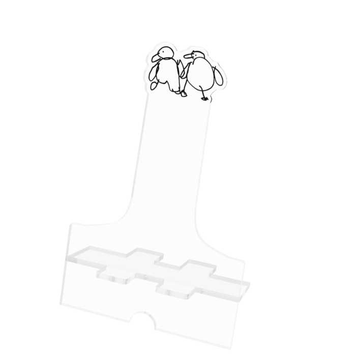 アクリルスマホスタンド - 100x160mm(ケーブル穴あり)