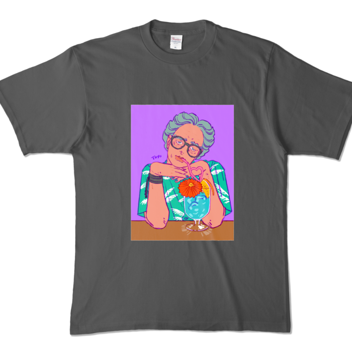 カラーTシャツ - XL - チャコール (濃色)