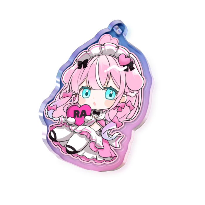 オーロラアクリルキーホルダー - 50 × 50mm