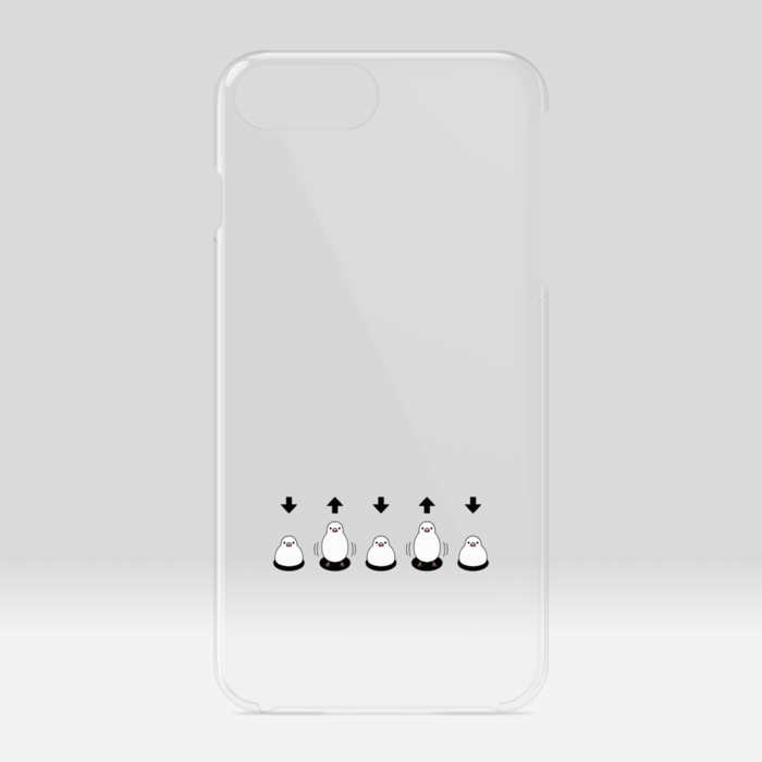 クリアiPhoneケース　白文鳥　iPhone 6Plus / 7Plus / 8Plus