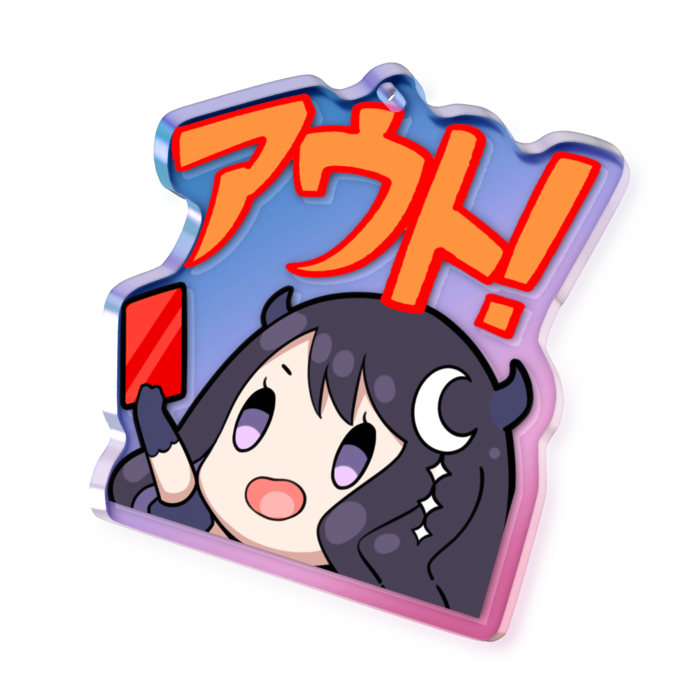 オーロラアクリルキーホルダー - 50 × 50mm